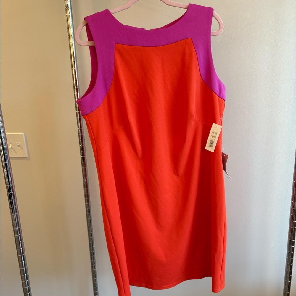 Orange Sleeveless Sheath Mini Dress for Cocktail